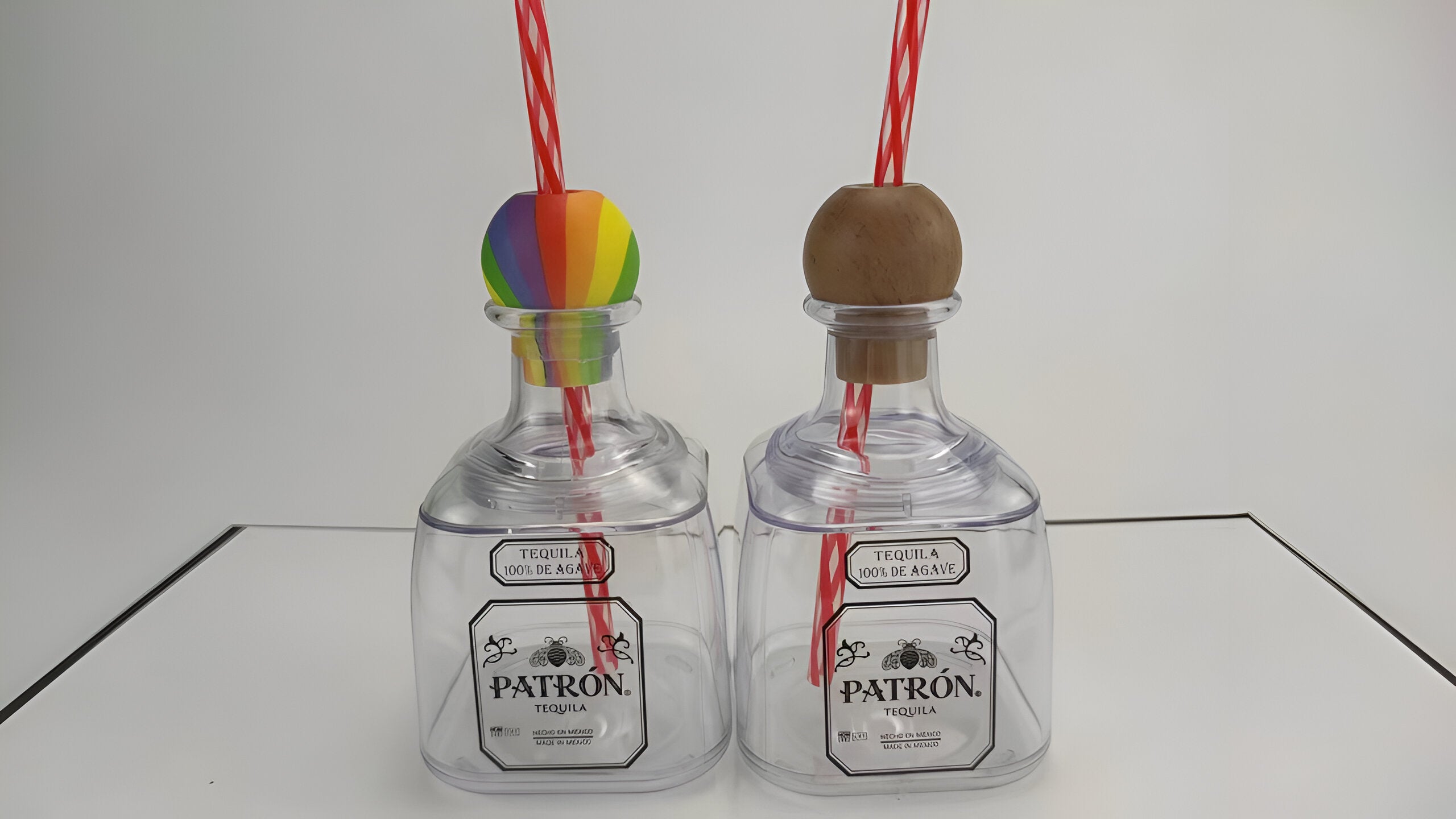 Patron-Inspired Reusable Cup with Straw