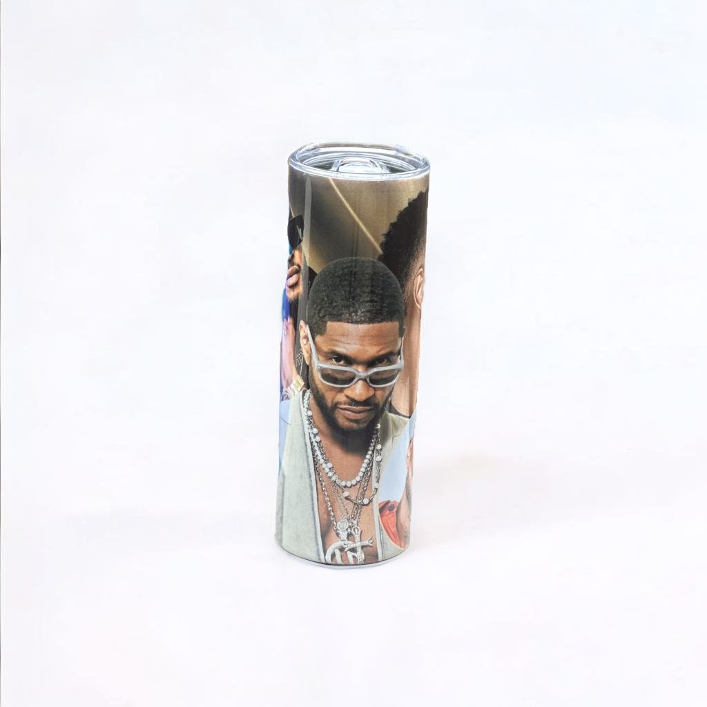 20 oz Usher Design Tumbler with Straw