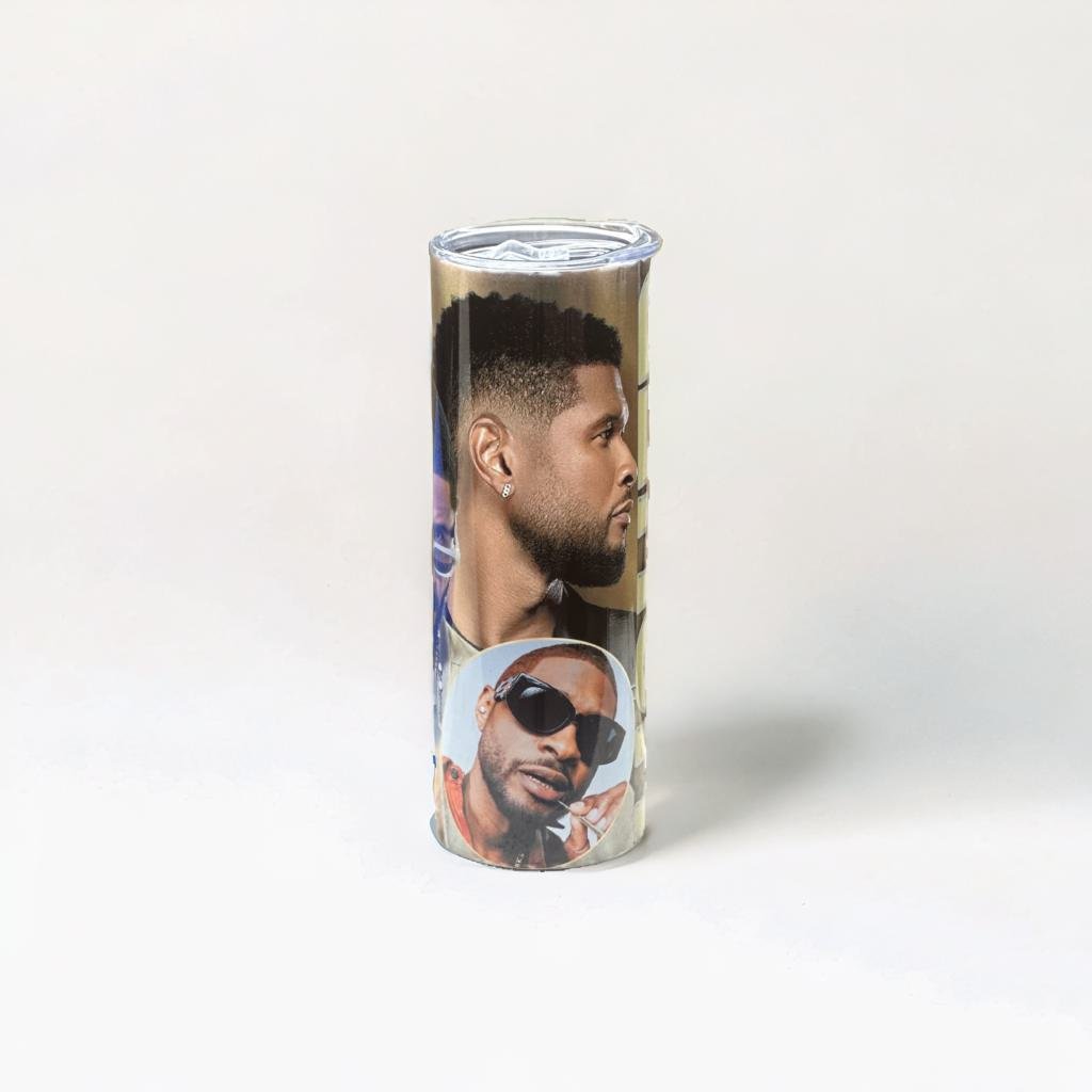 20 oz Usher Design Tumbler with Straw